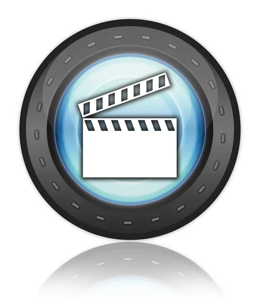 Icono, Botón, Pictograma Clapperboard — Foto de Stock