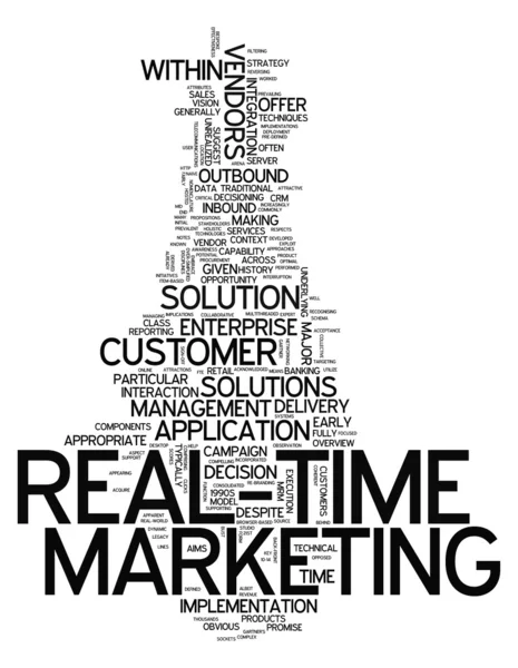 Marketing en tiempo real de Word Cloud —  Fotos de Stock