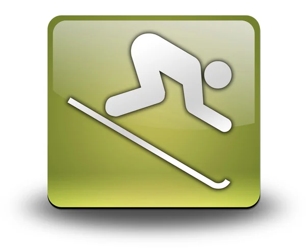 Icon, Button, Pictogram Downhill Skiing — Stock Photo, Image