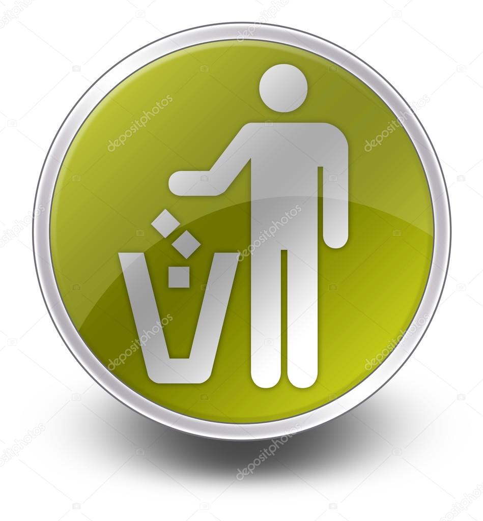 Icon, Button, Pictogram Litter Container