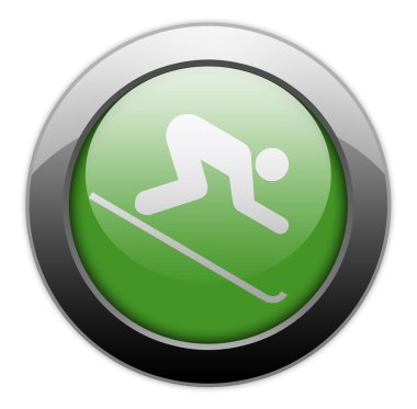 simge, düğme, piktogram yokuş aşağı Kayak