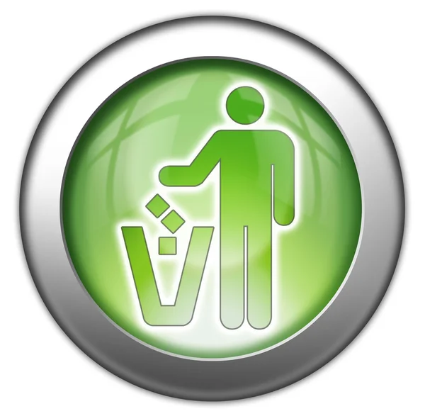 Icon, Button, Pictogram Litter Container — Stock Photo, Image