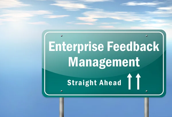 Autostrady drogowskaz Enterprise Feedback Management — Zdjęcie stockowe