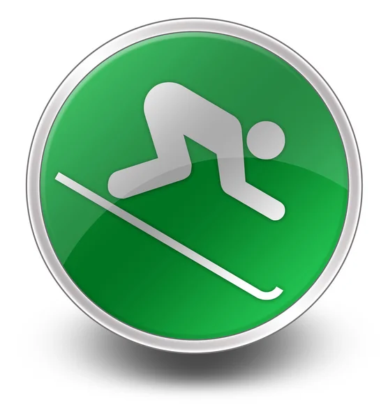 Icon, Button, Pictogram Downhill Skiing — Stock Photo, Image