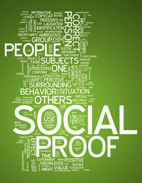 Preuve sociale Word Cloud — Photo