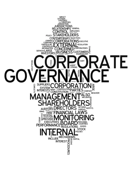 Word Cloud Governança Corporativa — Fotografia de Stock