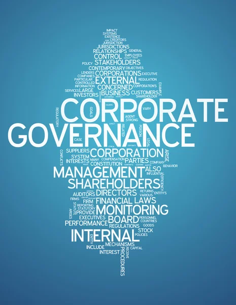 Word Cloud Gouvernance d'entreprise — Photo