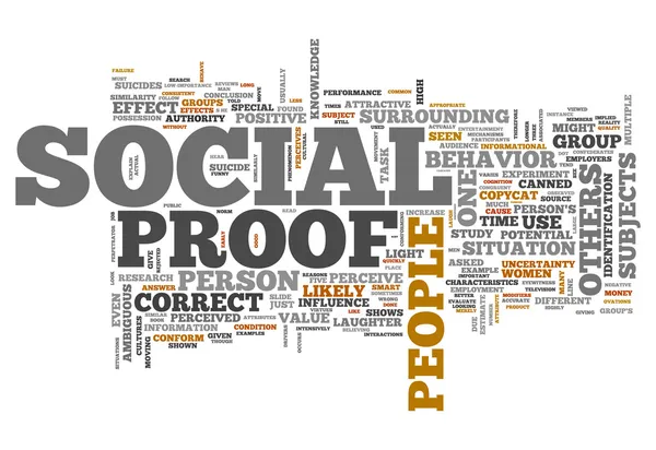 Word Cloud Social Proof — Stock Photo, Image