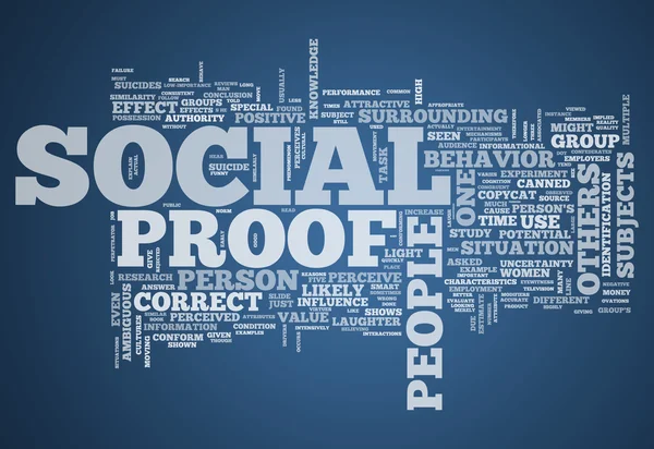 Word Cloud sociala bevis — Stockfoto