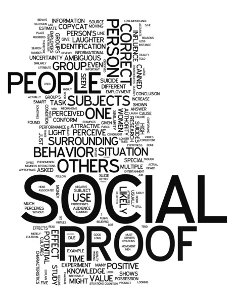 Preuve sociale Word Cloud — Photo