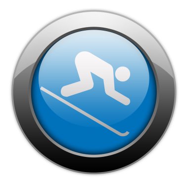 simge, düğme, piktogram yokuş aşağı Kayak