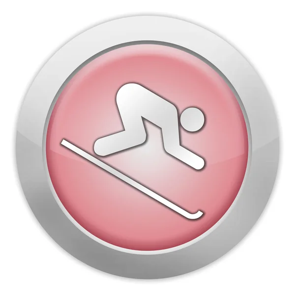 Icon, Button, Pictogram Downhill Skiing — Stock Photo, Image