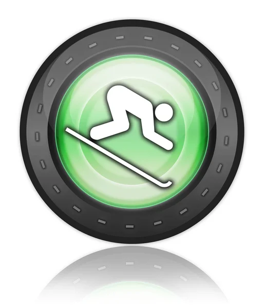 Icon, Button, Pictogram Downhill Skiing — Stock Photo, Image