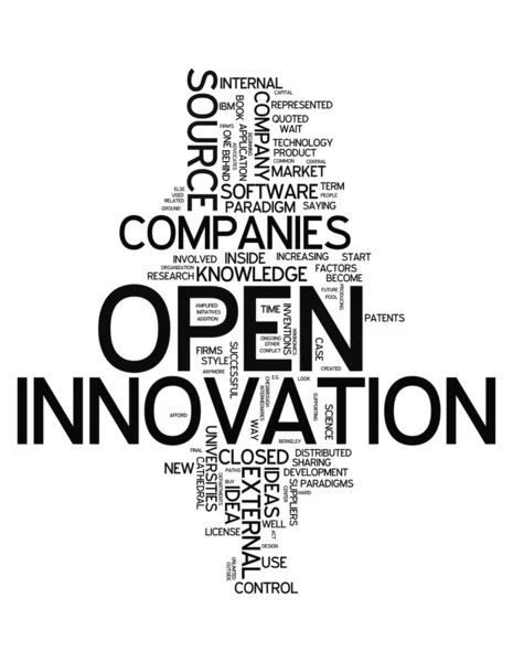 Wort Cloud Open Innovation — Stockfoto