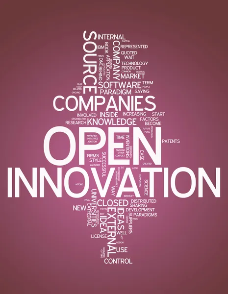 Wort Cloud Open Innovation — Stockfoto