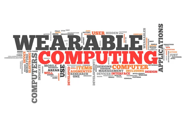 Word Cloud Wearable Computing — Stock Photo, Image