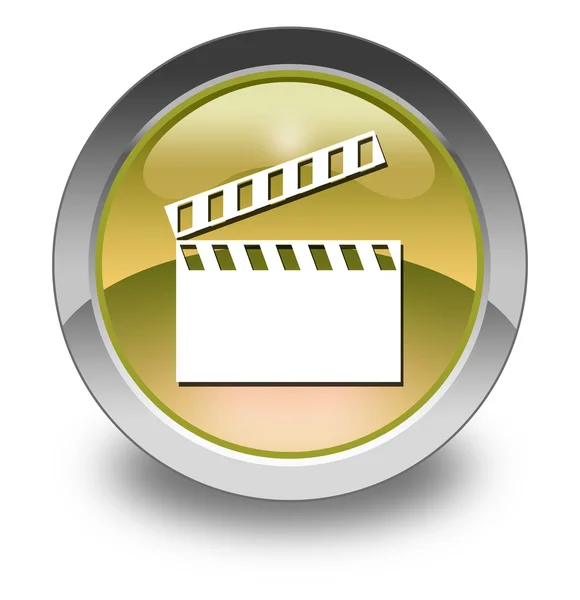 Knop, pictogram, pictogram Filmklapper — Stockfoto