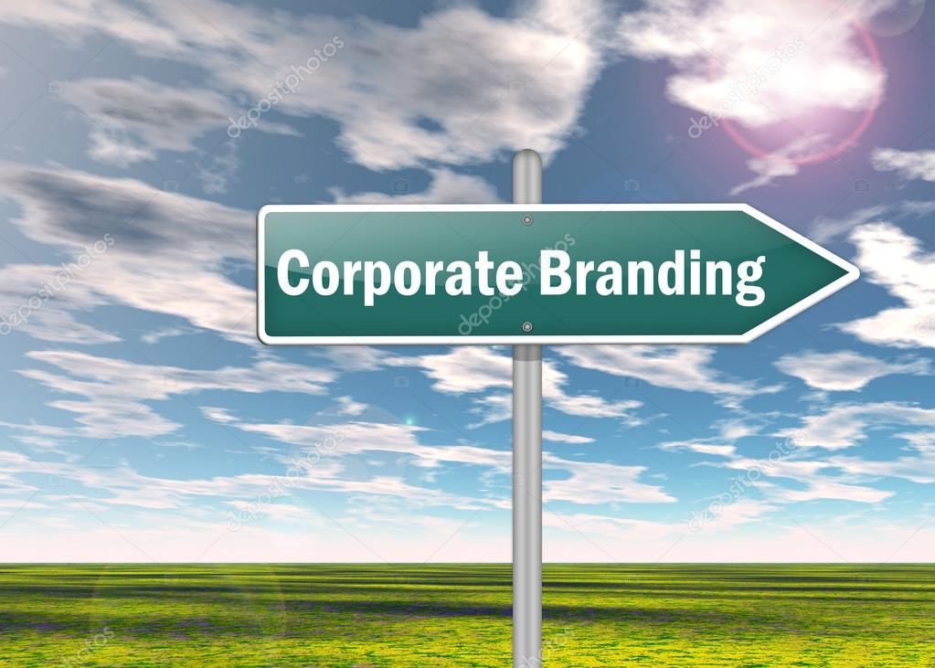 Signpost with Corporate Branding wording