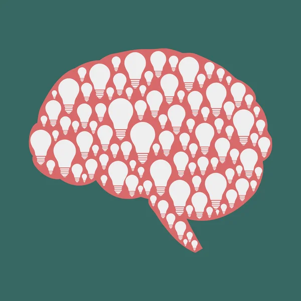 Idee im Gehirn — Stockvektor