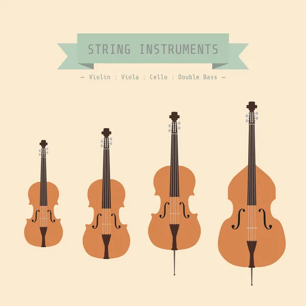 Violin familj — Stock vektor