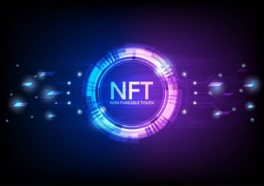 Gelecek Kullanıcı Arayüzü HUD, devre satırlı NFT metin