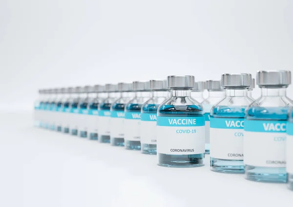 Бутылка Вакцины Изолированные Белом Фоне Иллюстрация — стоковое фото