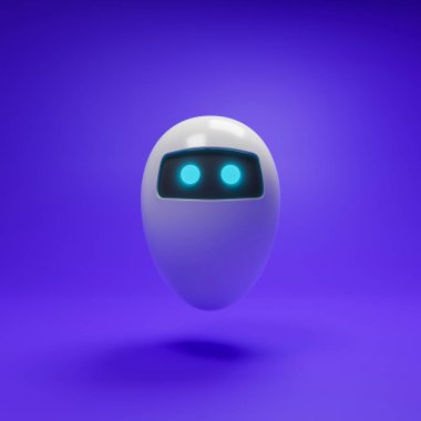 Yüzen asgari robot, geleceğin teknolojisi, 3 boyutlu illüstrasyon
