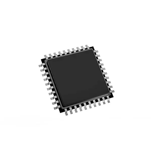 Processor Chip Geïsoleerd Witte Achtergrond Illustratie — Stockfoto