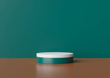 Negatif boşluklu minimalist podyum, 3d görüntüleme