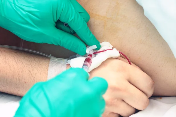 Blood test. extraction of blood — Stock Photo, Image