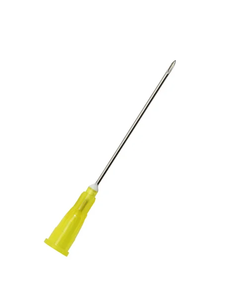 Injection needle. Isolated on white background. — Stock Photo, Image