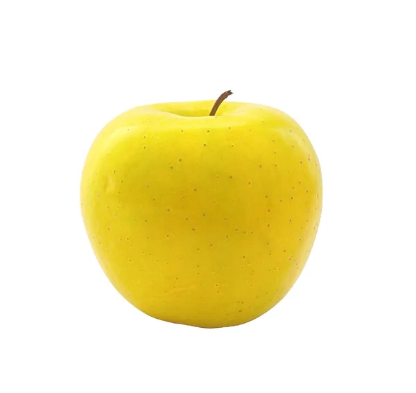 Manzana amarillo-verde sobre fondo blanco — Foto de Stock