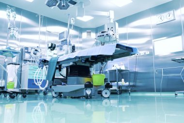 operating room with modern equipment. clipart