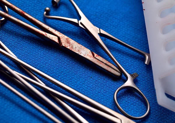 Close up of tools in surgery — Stock Photo, Image