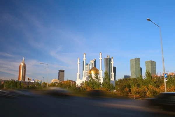 Evening Astana. Stylized photo. — Stock Photo, Image