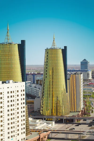 Astana. Un fragment de la partie centrale de la ville . — Photo