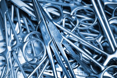 Surgical Instruments. Macro photo clipart