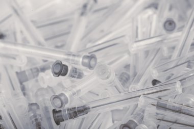 tıbbi iğne kullanılır. yakın çekim 