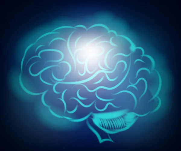 Licht van de menselijke hersenen. abstracte illustratie — Stockfoto