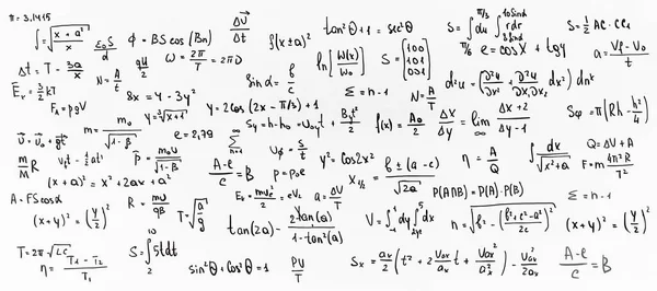 Matematiska Formler Beräkningar Siffror Ekvationer Och Beräkningar Skrivna För Hand Royaltyfria Stockfoton