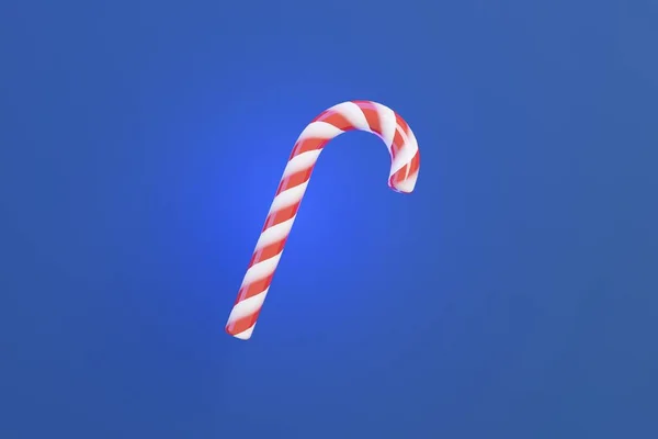 전통적으로 크리스마스 사탕을 크리스마스 파란색 프레임 텍스트를 — 스톡 사진