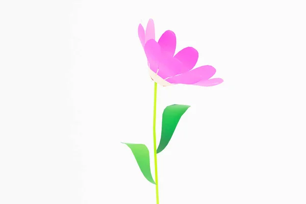 Desenhos Animados Flor Estilizado Rosa Camomila Ícone Isolado Render Ilustração — Fotografia de Stock