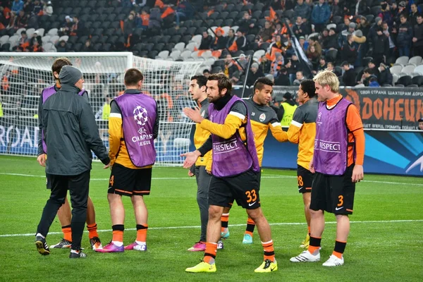 Shakhtar before the match of the Champions League — Stock Photo, Image