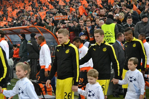 Voetbal spel Shakhtar d. - Bor. Dortmund — Stockfoto