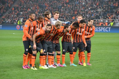 Maçtan önce Shakhtar takımı Şampiyonlar Ligi
