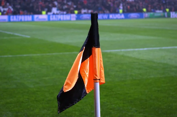 Hörnet flaggan på donbass arena — Stockfoto