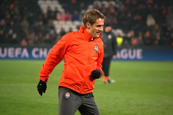 Marko Devic practicando en el campo de fútbol — Foto de Stock