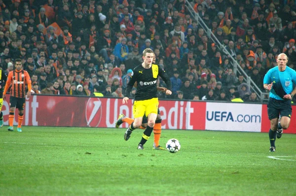 Marco Reus em ação durante o jogo da Liga dos Campeões — Fotografia de Stock