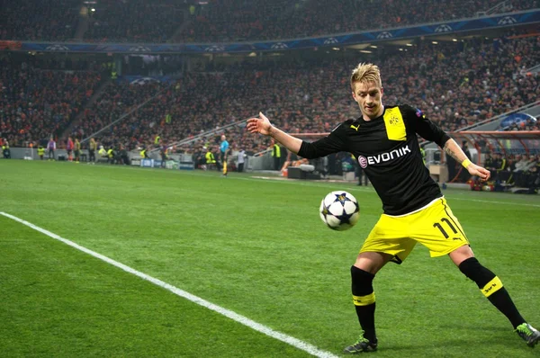 Marco reus in actie tijdens de champions league overeenkomen met Rechtenvrije Stockfoto's