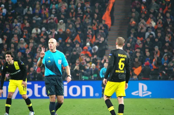 Voetbal spel Shakhtar d. - Bor. Dortmund — Stockfoto